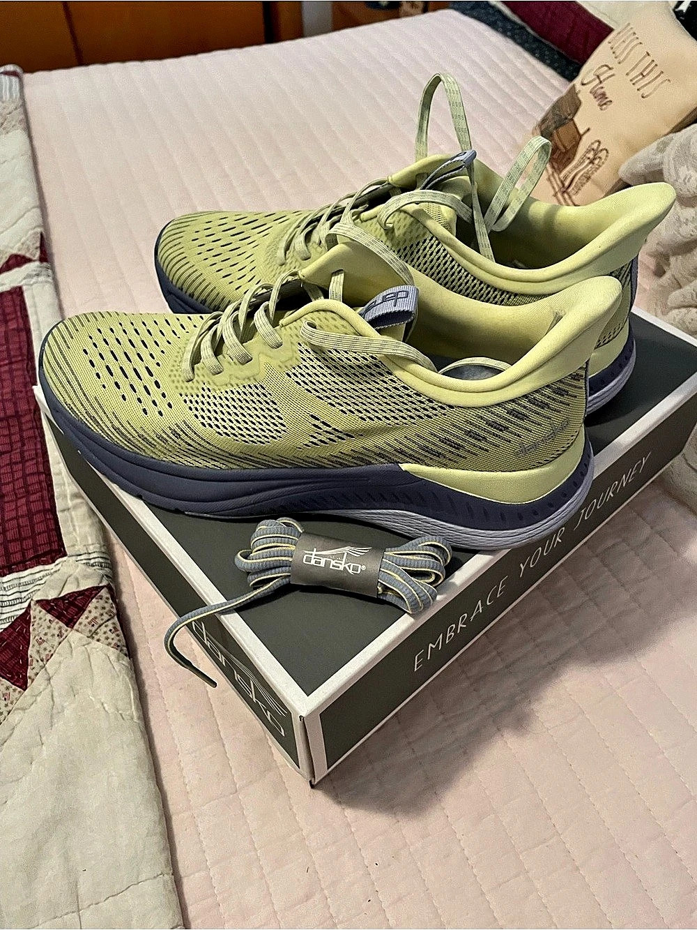 Dansko Pace Walking Sneaker Green & Gray Athletic Shoes